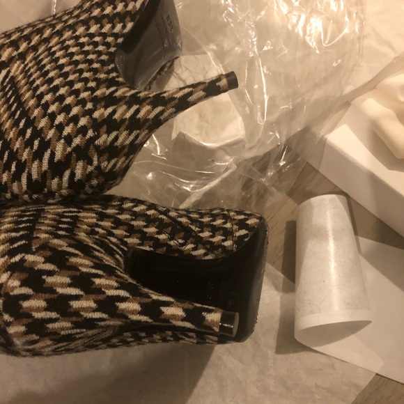balenciaga houndstooth booties